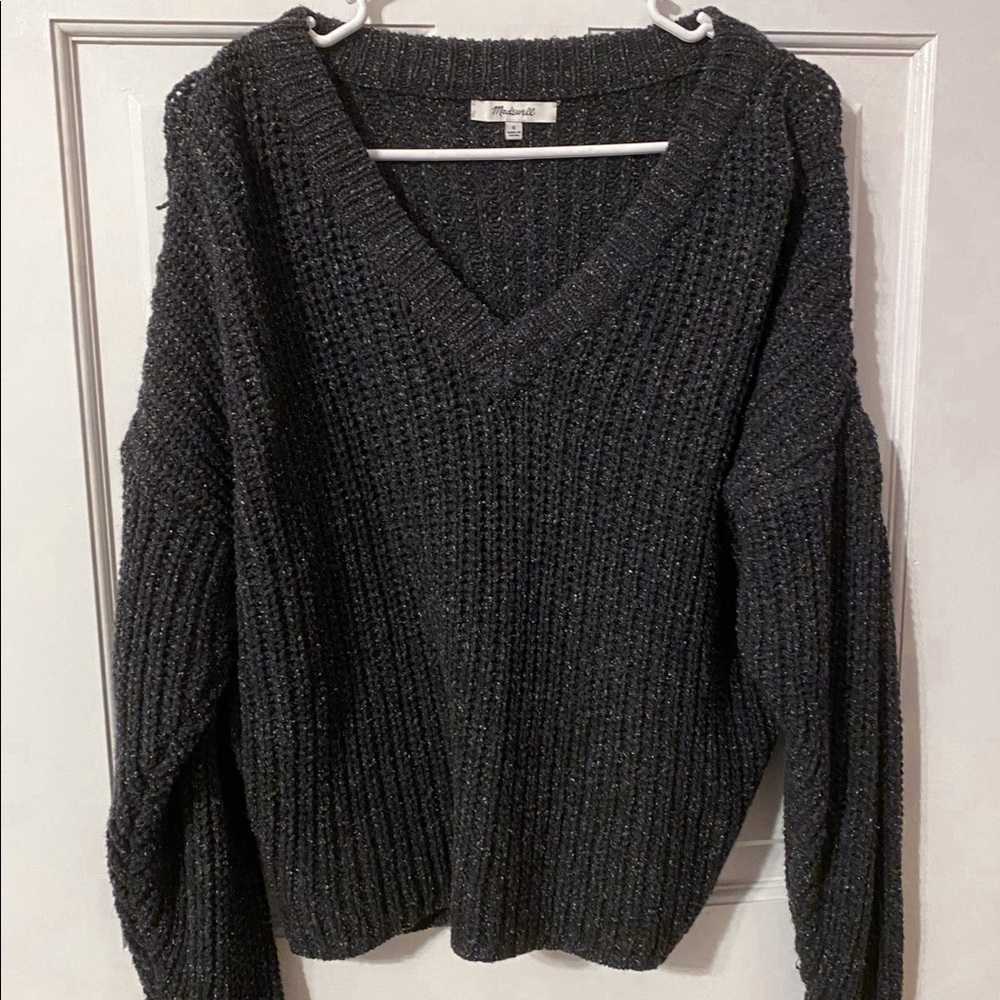 Madewell Gray Boxy Sweater